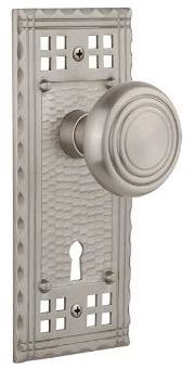 pacific doorknob with concentric knob in brushed nickel