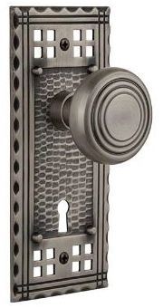 pacific doorknob with concentric knob in pewter