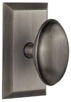 oval knob in antique pewter
