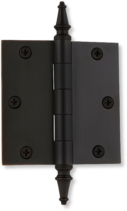 3.5" oil rubbed bronze traditional steeple hinge