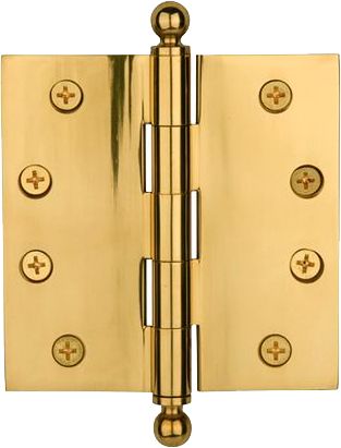 polished brass hinge