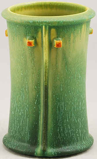 Oak Cabinet vase in green