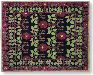 Rose Garden craftsman floral rug