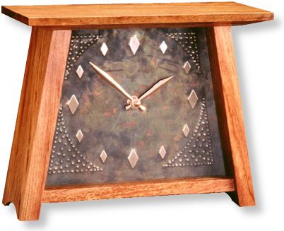 Drake wood and metal clock