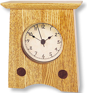 hillyard clock in nut brown