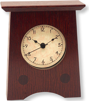 hillyard clock in craftsman oak