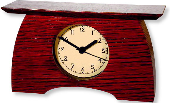 Richland clock in nut brown oak
