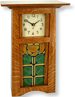 Drawbridge hill Heirloom rose craftsman clock