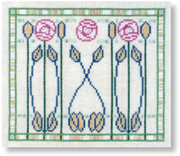 Newberry roses cross stitch pattern