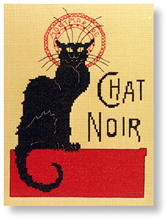Chat Noir cross stitch kit