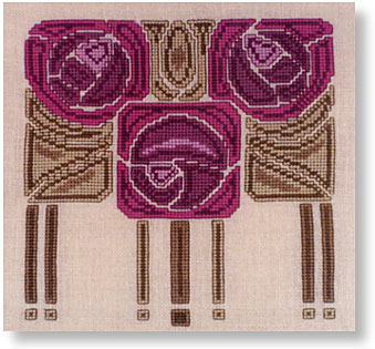 mackintosh roses cross stitch pattern