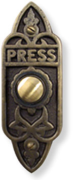 English Chapel cast metal doorbell button