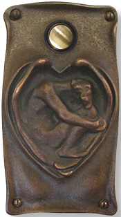 sculptured figure doorbell button