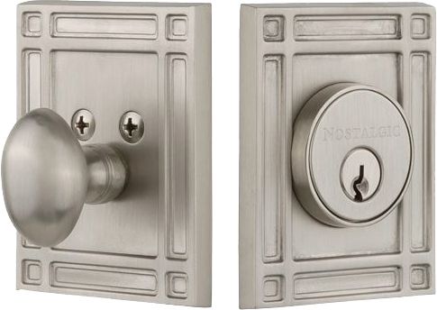 foursquare deadbolt in brushed nickel