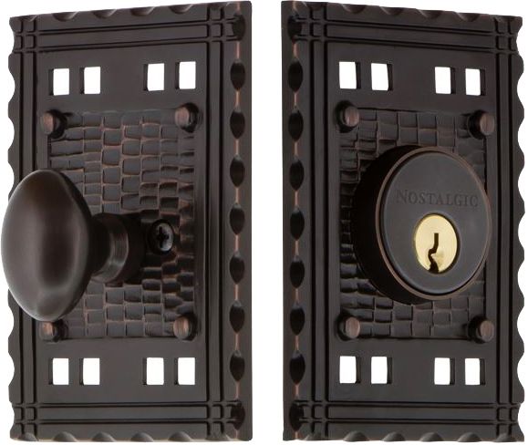 pacific style deadbolt in highlighted bronze