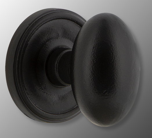 round backplate oval knob