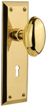beveled style in polished brass
