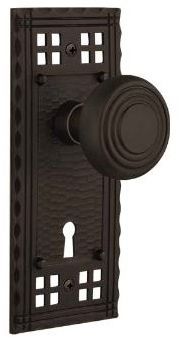 pacific doorknob with concentric knob in oil rubbed bronze