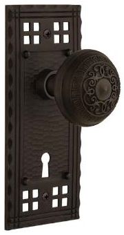 pacific doorknob with egg and dart  knob in oil rubbed bronze