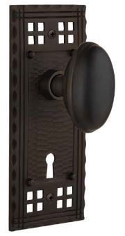 pacific doorknob with oval knob in oil rubbed bronze