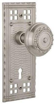 pacific doorknob with excelsior knob in brushed nickel