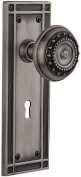 foursquare door hardware in pewter