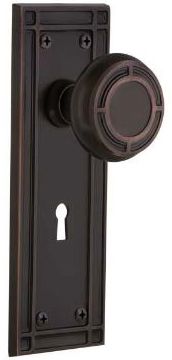 foursquare door hardware in highlighted bronze