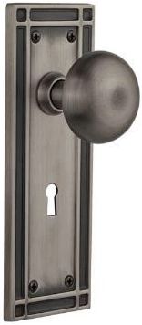 foursquare door hardware in pewter