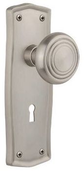 bungalow doorknob in brushed nickel