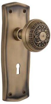 bungalow doorknob in antique brass