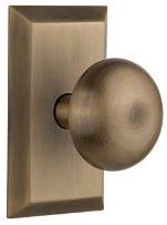 classic smooth knob in antique brass