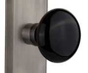 black porcelain door knob