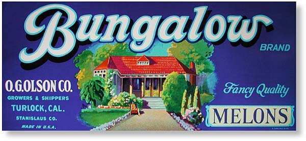 bungalow crate label
