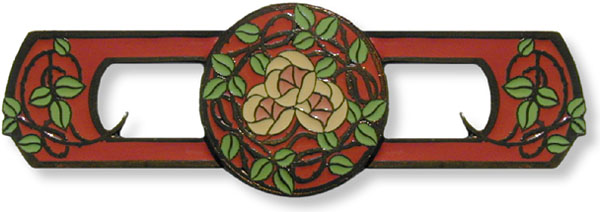 Rose Garden pull - ruby with yellow blossoms