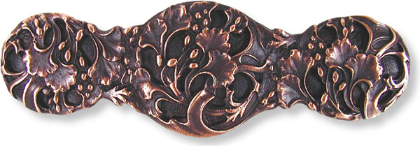 Gingko and Berry pull - antique copper