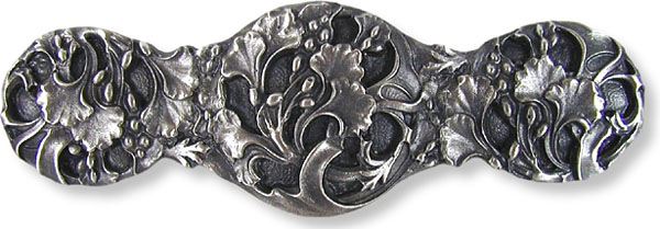 Gingko and Berry pull - antique pewter