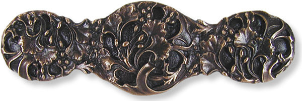 Gingko and Berry pull - solid bronze
