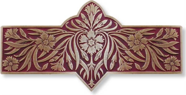 Sweet William pull - cayenne with antique brass