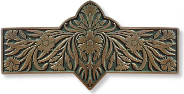 Sweet William pull - sage and antique brass