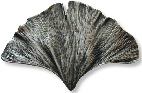 Defined Gingko Leaf knob - antique pewter