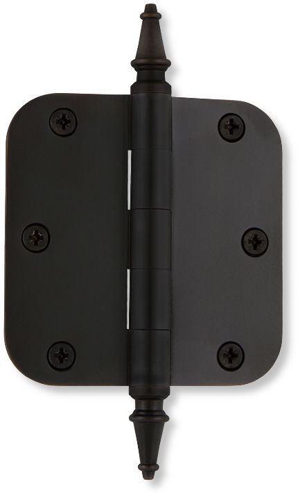 3.5" oil rubbed bronze traditional steeple hinge