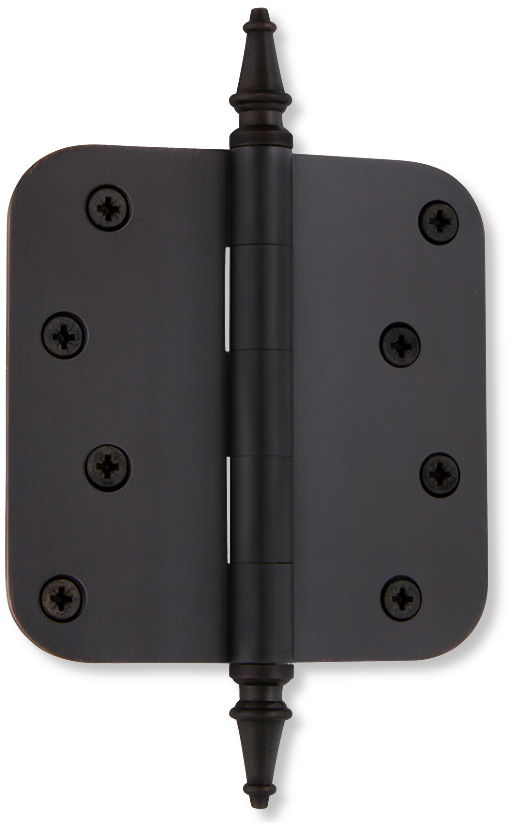 4" oil rubbed bronze traditional steeple hinge