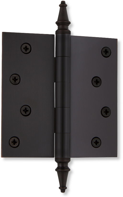 4" oil rubbed bronze traditional steeple hinge