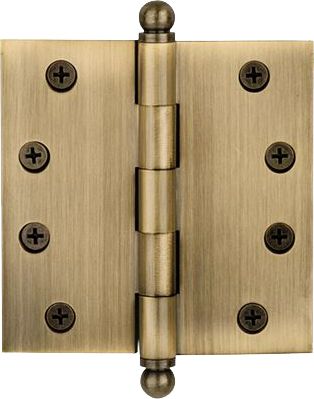 traditional ball hinge in antique brass