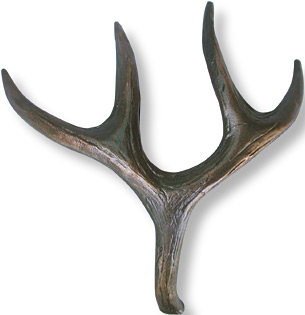 antler pull in cast bronze