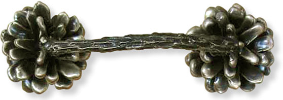 Pinecone pull in cast bronze