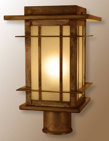 9 inch cantilever style prairie post mount light