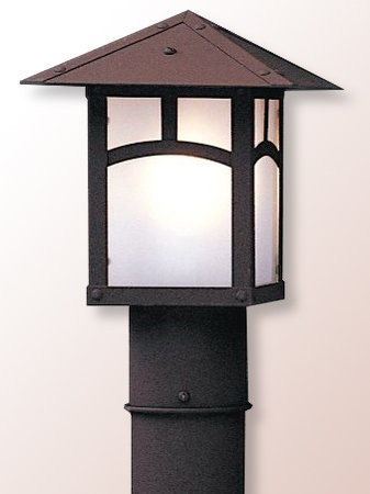 7 inch Hideway craftsman post mount light