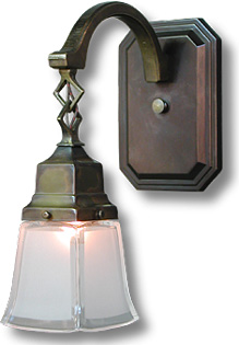 Carlton arts and crafts wall sconce