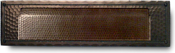 Claremont hammered copper mail slot